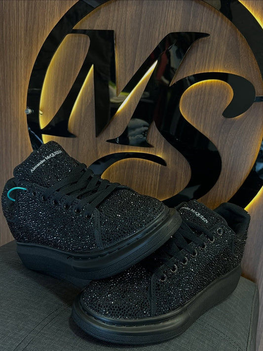 Tenis Alexander McQueen 1.1 Cristales Negro